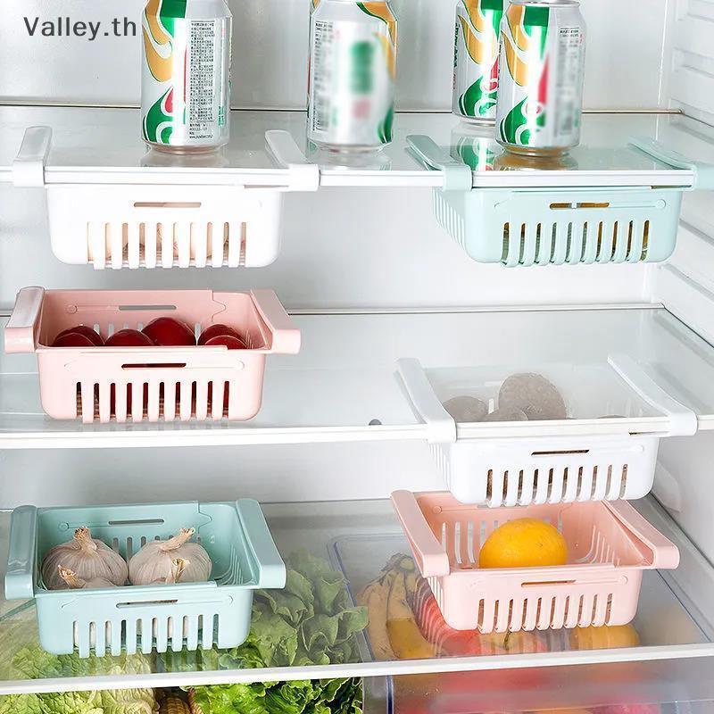 [Valley] กล่องเก็บของตู้เย็นลิ้นชักตู้เย็นภาชนะเก็บพลาสติกชั้นวาง TH