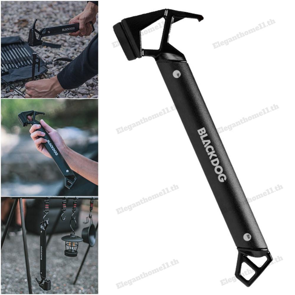 Camping เต็นท์ Ground Peg Hammer อลูมิเนียมเต็นท์กลางแจ้ง Ground Nail Hammer แบบพกพา Camp Hammer อุป