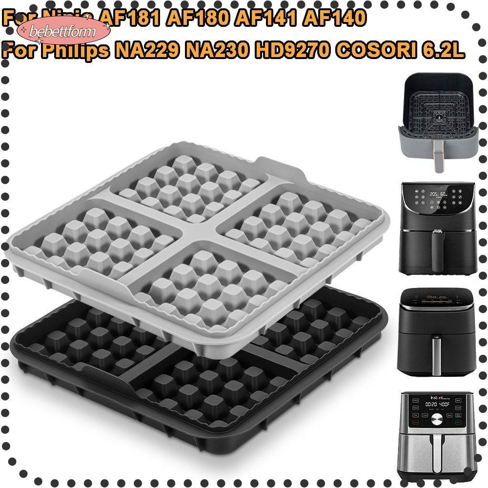 BEBETTKISS แม่พิมพ์อบวาฟเฟิล 1 ชิ้น, เครื่องทําวาฟเฟิลทอดอากาศซิลิโคนสี่เหลี่ยม, วาฟเฟิลแบบใช้ซ้ําได