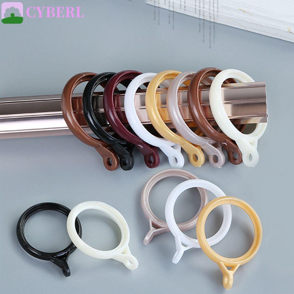 CYBERLINX Curtain Rings Strong Wear-resistant Curtain Decor Plastic Simple Thicken Roman Rod Clip Ho