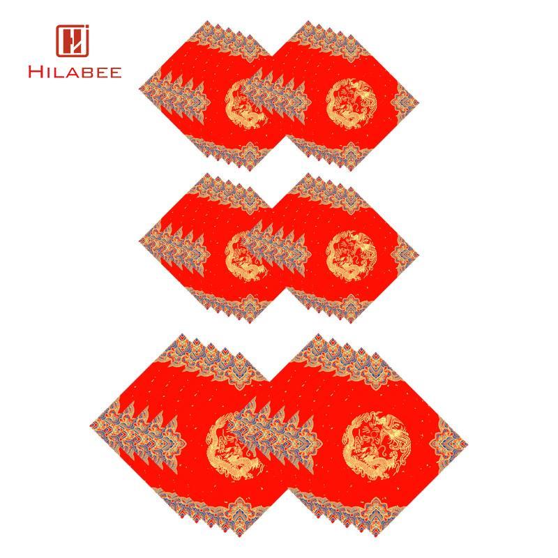 [UsusexaMY] กระดาษตกแต่ง Red Xuan Doufang Blank, Fu Character, สําหรับ Home