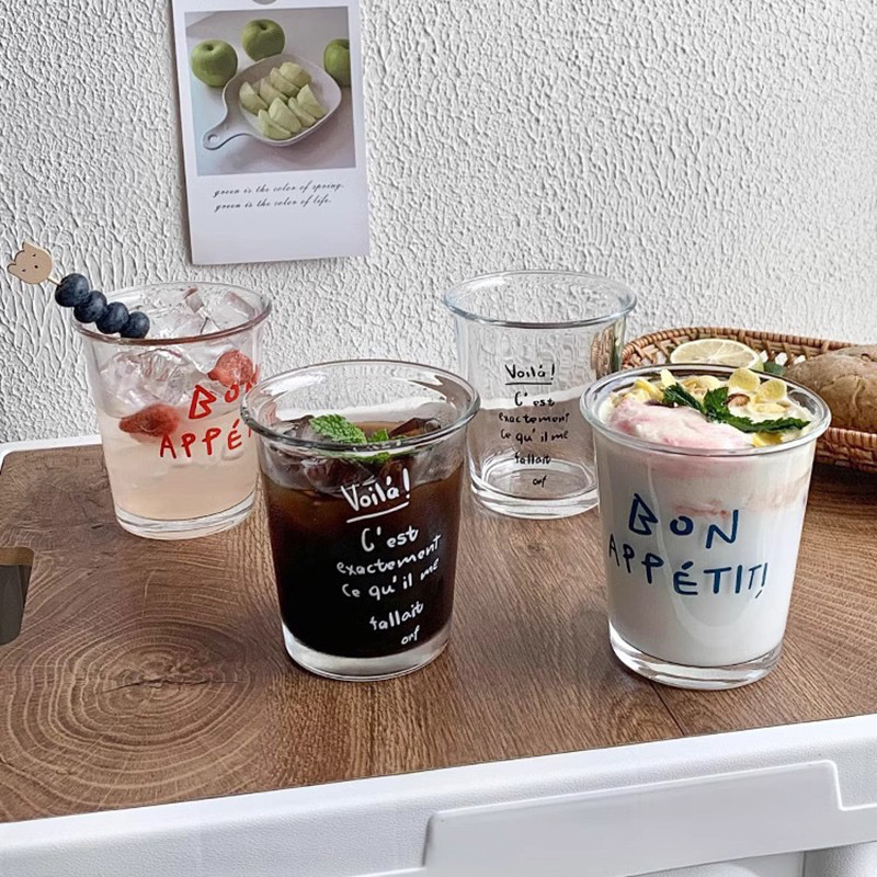 แก้วใส แก้วคาเฟ่ แก้วกาแฟ หลายทรง หลายขนาด สไตล์มินิมอล วินเทจ ขนาด 350ML