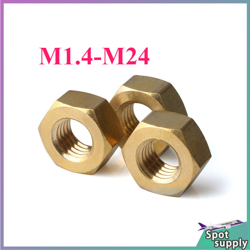 น๊อตทองเหลือง, น็อตหกเหลี่ยมทองแดง M1.4/M1.6/M2/M2.5/M3-M24HJ-L001