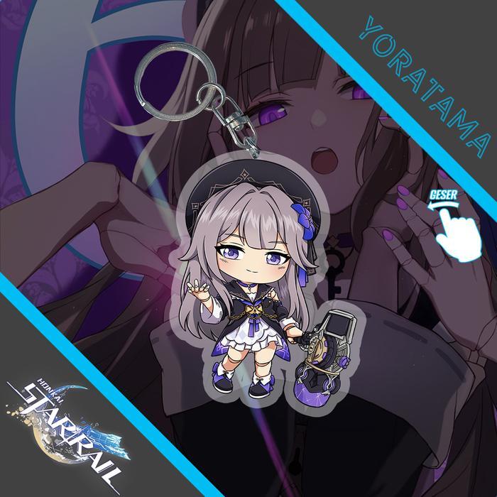 Gantungan Kunci Herta Honkai Star Rail, พวงกุญแจอนิเมะ Lucu - Herta
