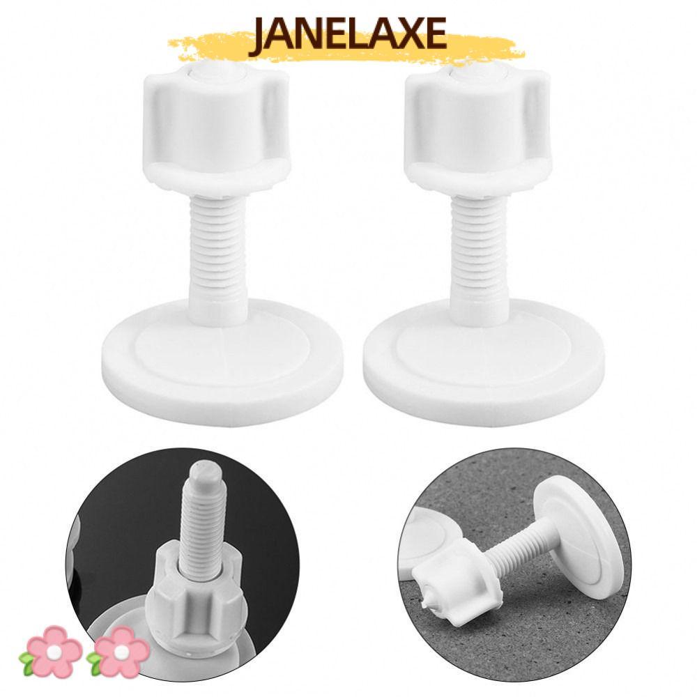 JANELAXE932JN 1 คู่/2 ชิ้นสกรูบานพับห้องน้ํา, Universal 5.5*4 ซม.สกรูทดแทน, Bolt Nuts พลาสติกสีขาวฝา