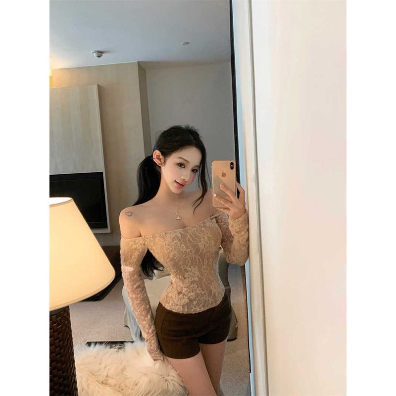 เสื้อยืดสายเดี่ยวแขนยาวสำหรับผู้หญิง สไตล์ใหม่ ฟิตตัว ลายเรียบเหมาะใส่ทุกวัน สำหรับฤดูใบไม้ผลิ