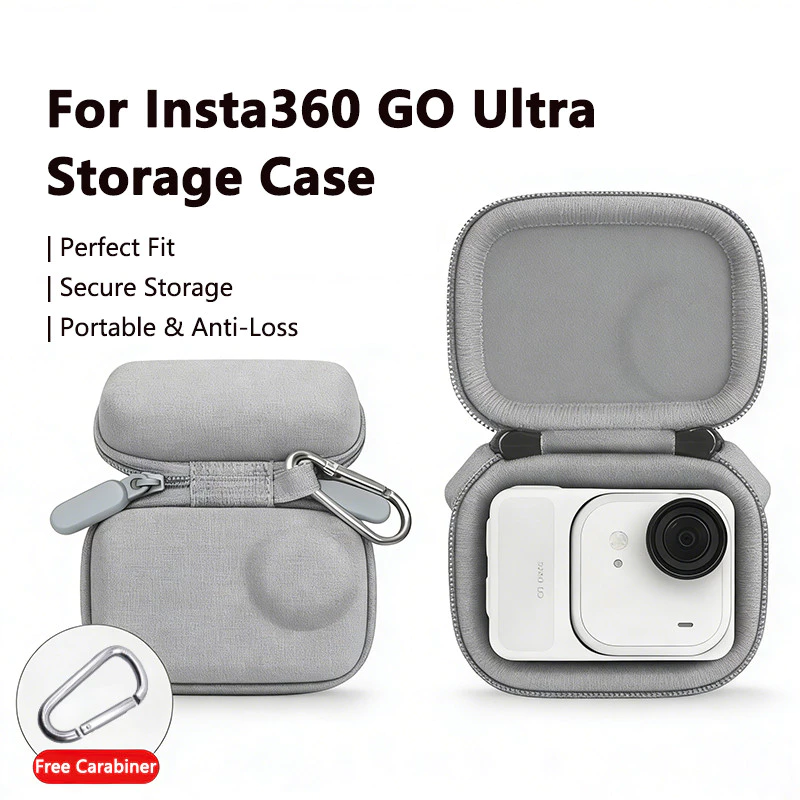 กรณีเก็บข้อมูลสำหรับ Insta360 Go Ultra Travel Carry Bag ปกป้องกันร่างกายกรณีจัดงานแบบพกพาพร้อมคาราบินสำหรับ GO-Ultra thumbnail 3