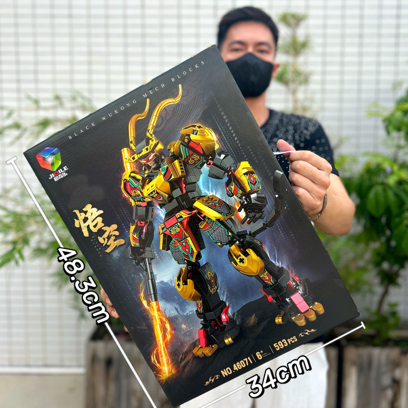 สไตล์แห่งชาติ Mecha Building Blocks ใช้งานร่วมกับ Lego Splicing Building Blocks Monkey King Wukong N