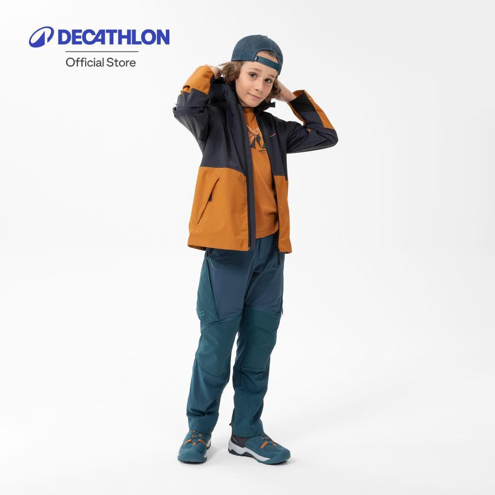 Decathlon Kids' Waterproof Hiking Jacket เสื้อแจ็คเก็ตเด็กเดินป่ากันน้ำสำหรับอายุ 7-15 ปี รุ่น Mh500