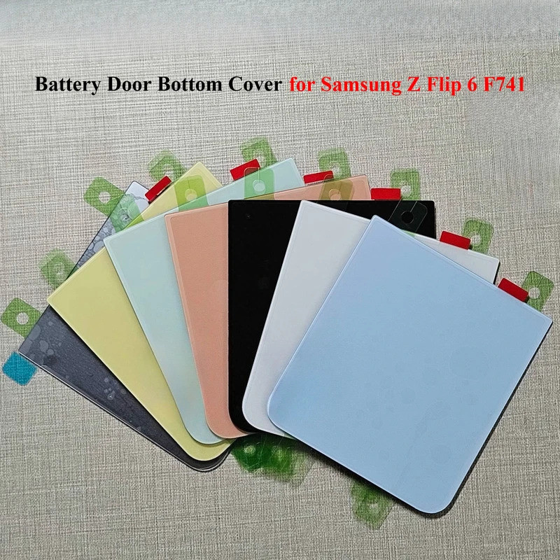 แบตเตอรี่ฝาครอบด้านล่างกระจกด้านหลังสําหรับ Samsung Z Flip 6 F741