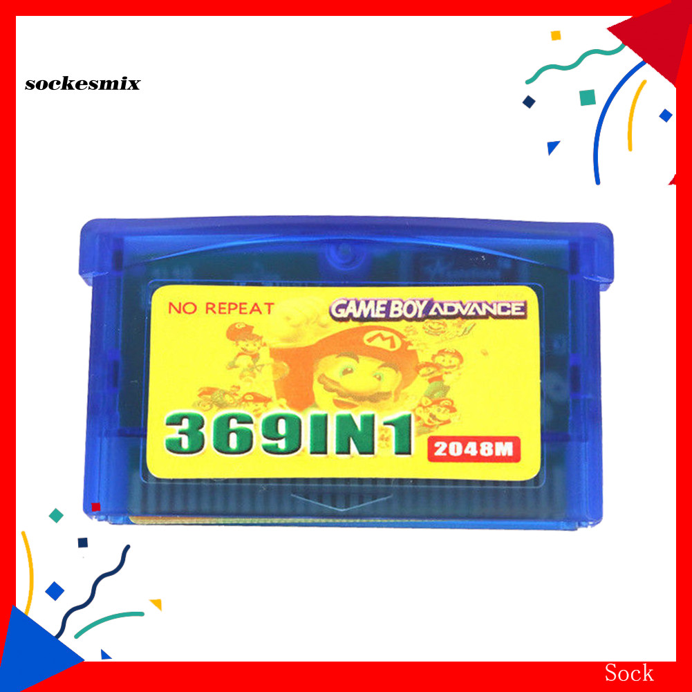SX 369 in 1 US Version Game Cartridge การ์ดเกมสําหรับ GameBoy Advance