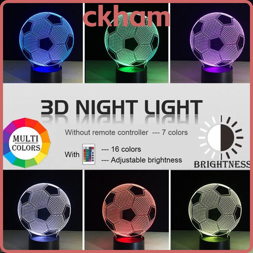 CKHAM Football Night Light Design Table Lamp 16Colors LED Night Light