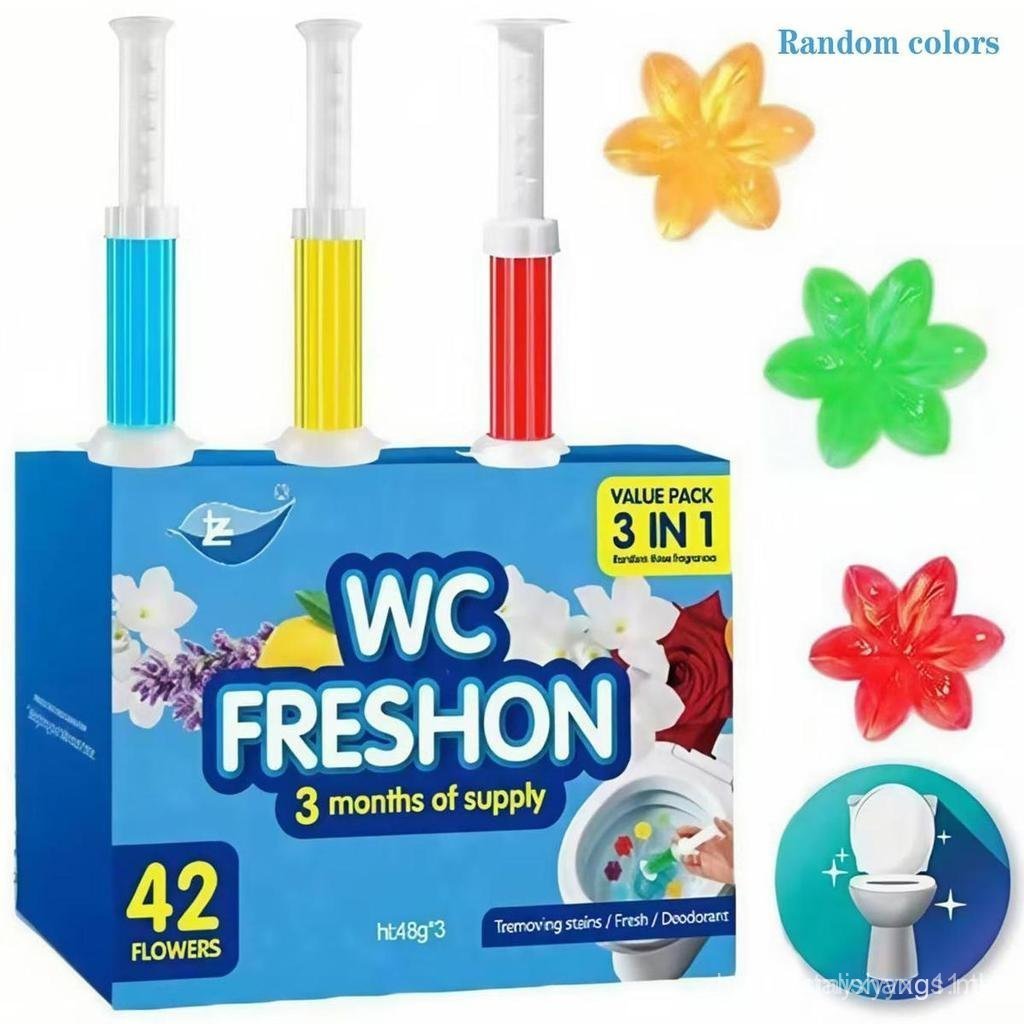 Toilet Gel Stamp, 3 Pack/42 Toilet Stamps,Toilet Bowl Stamp Gel, Toilet Gel Refills, Toilet Refresh 