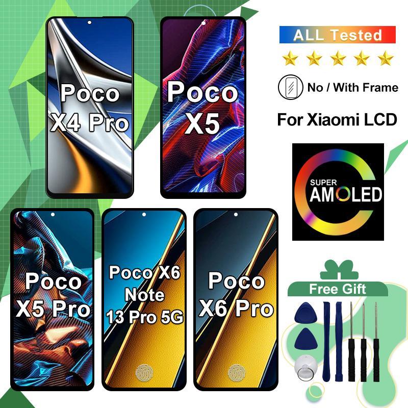 AMOLED สําหรับ Xiaomi Poco X4 Pro X5 X5 Pro LCD Touch Display Digitizer Assembly สําหรับ Xiaomi Poco