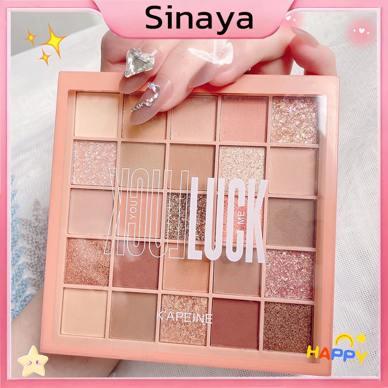 【จัดส่งจากกรุงเทพฯ】25สี อายแชโดว์พาเลท เนื้อใยไหม เนื้อแมท ประกายชิมเมอร์ กลิตเตอร์ สีสวย ติดทน กันน้ำ แบบพกพา