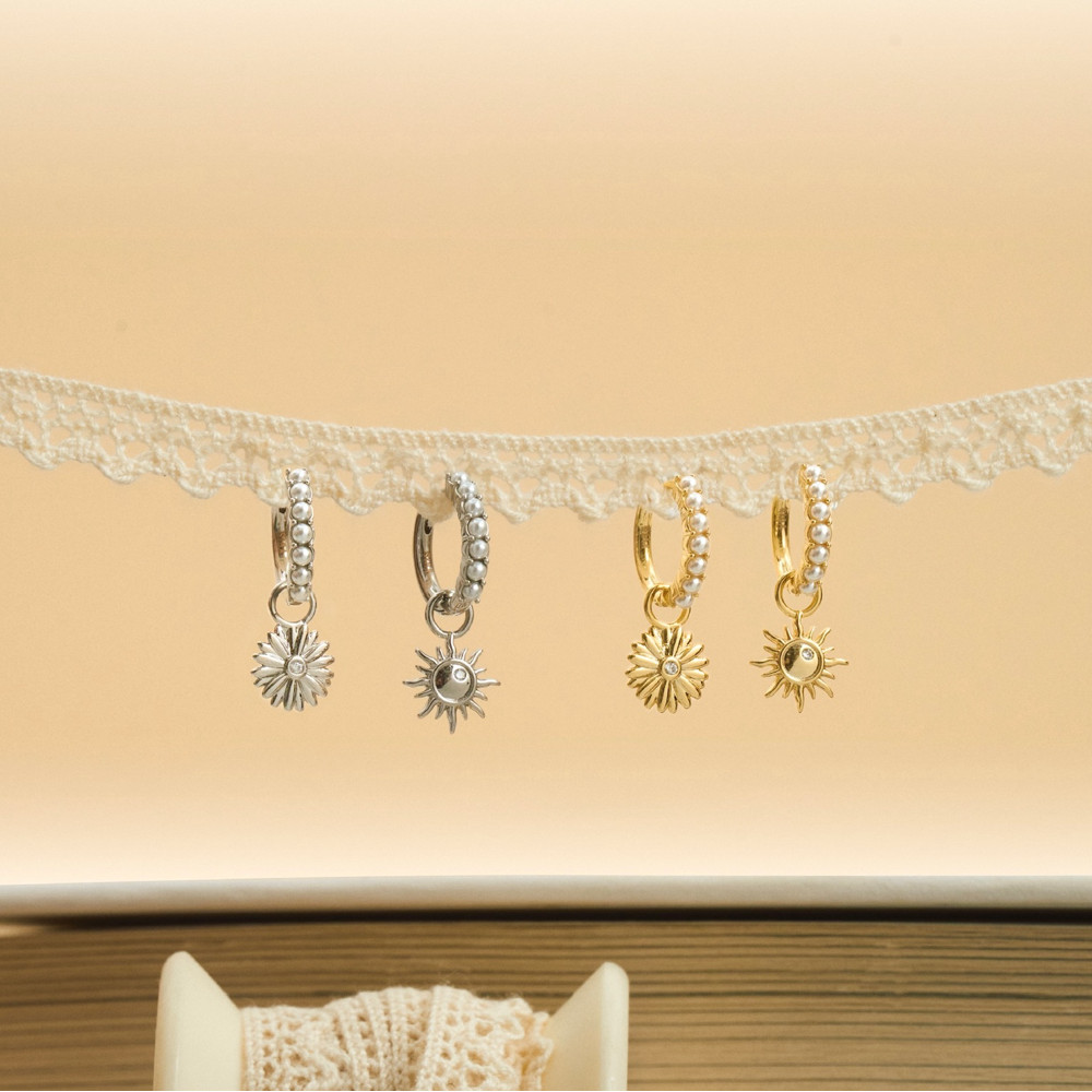 YVIS Amber Hoop Brass Earring - Solace Collection