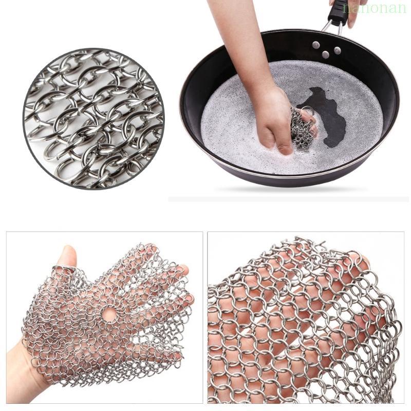 Nan 4-8 Casts Iron เครื่องมือทําความสะอาดห้องครัวหม้อทําความสะอาด Scrubber สแตนเลสสนิม Removers Scrapers ทําความสะอาดโลหะ Br