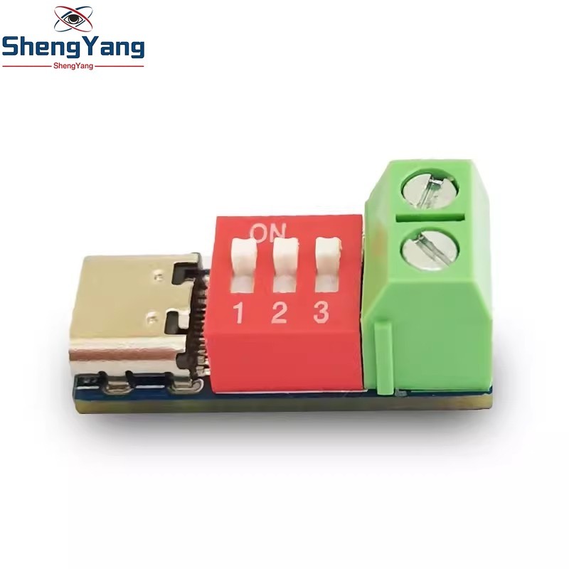 USB-C PD Trigger Board โมดูล PD/QC Decoy Board Fast Charge USB Type-c ถึง 12v เครื่องชาร์จความเร็วสู