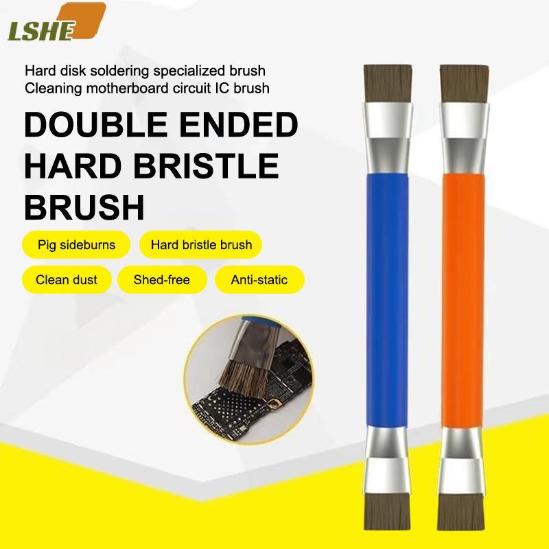 [LSHE] แปรงทําความสะอาด PCB ป้องกันไฟฟ้าสถิต – แปรงนิรภัยหัวคู่สําหรับโทรศัพท์และเมนบอร์ดชุดเครื่องมือซ่อมแซมใหม่