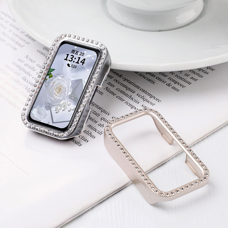 เพชร Hard PC สําหรับ Huawei Band 11 Band 11 Pro Huawei นาฬิกา 10 9 8 NFC Protector ฝาครอบ Hollow Shell สวมใส่อุปกรณ์เสริม