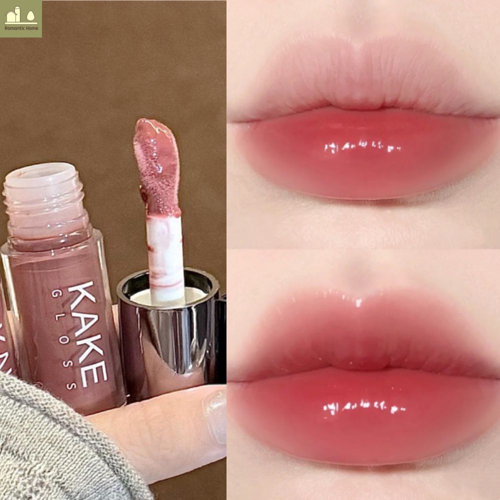 8 สี ลิปกลอส KAKE Crystal Jelly เนื้อบางเบา กันน้ำ บำรุงริมฝีปาก ไม่เหนียวเหนอะหนะ ให้สีสวยเป็นธรรมช
