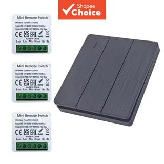 สวิตช์ไฟติดผนังแบบไร้สาย 433MHz RF สําหรับไฟ พร้อมรีโมทคอนโท…