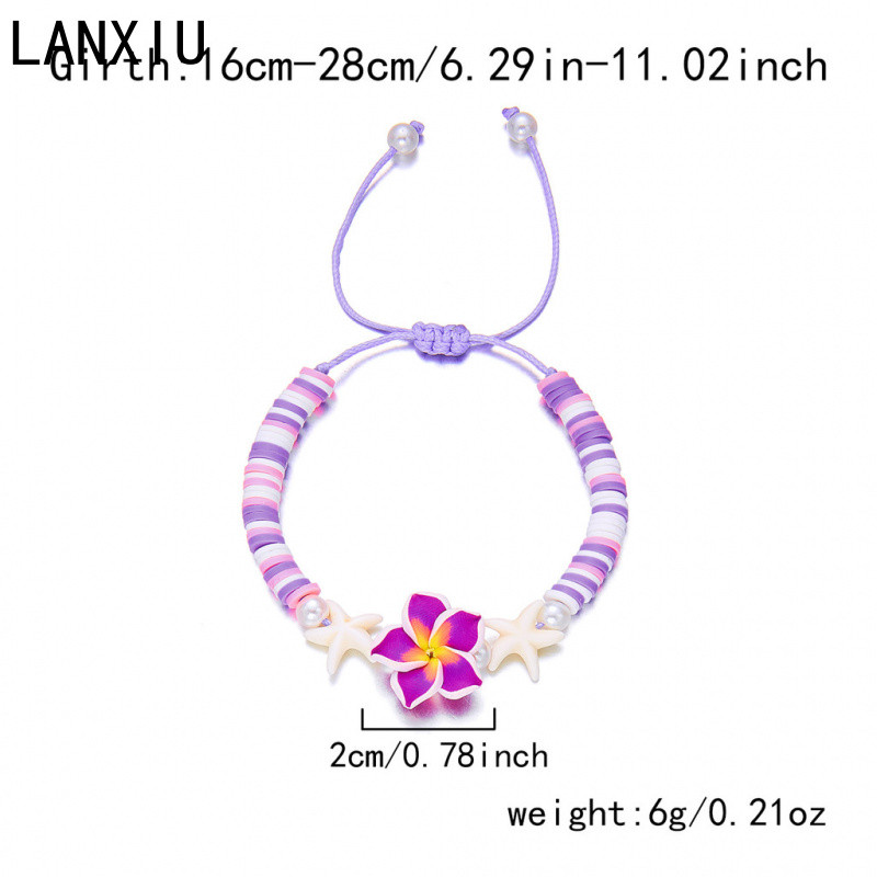 สร้อยข้อมือ.Handmade.Polymer.Clay.ลายดอกไม้.Boho.สำหรับ.สาวๆ.ฤดูร้อน ราคา ถูกที่สุด ดีลบีเคเค แกลเลอรีภาพที่ 9