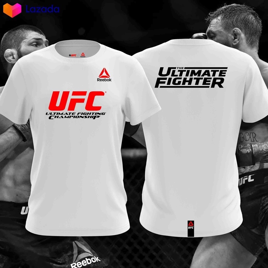 เสื้อยืดพรีเมี่ยม REEBOK UFC ออกแบบเอง เสื้อยืดคอกลมผ้าฝ้าย เสื้อยืดคอตตอนลำลอง S-5XL