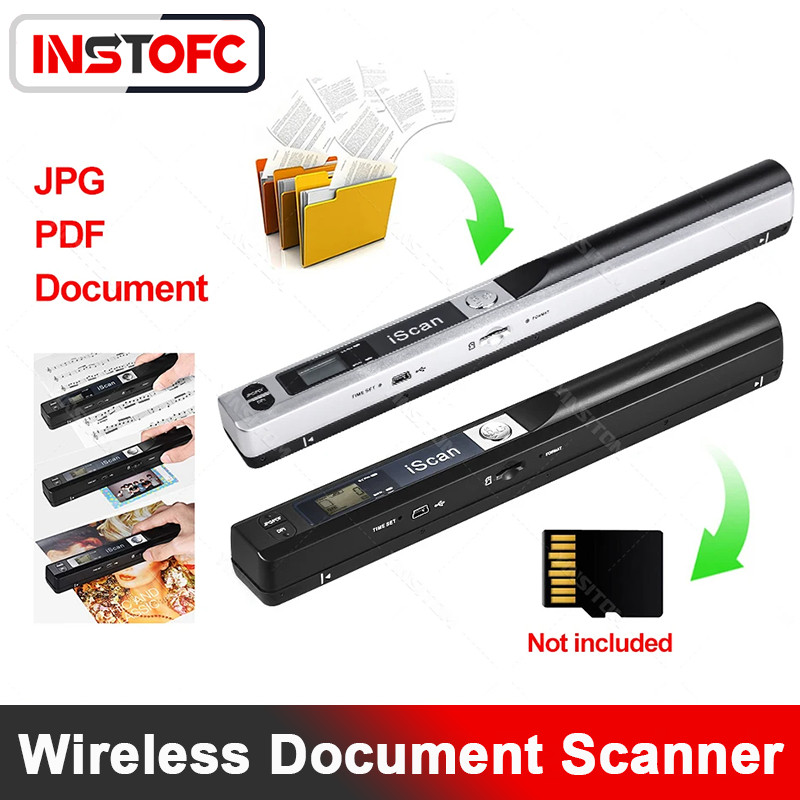 แบบพกพา A4 เครื่องอ่านเอกสารเครื่องสแกนเนอร์ 900DPI สําหรับหนังสือสัญญาสํานักงานธุรกิจมือถือเครื่องส