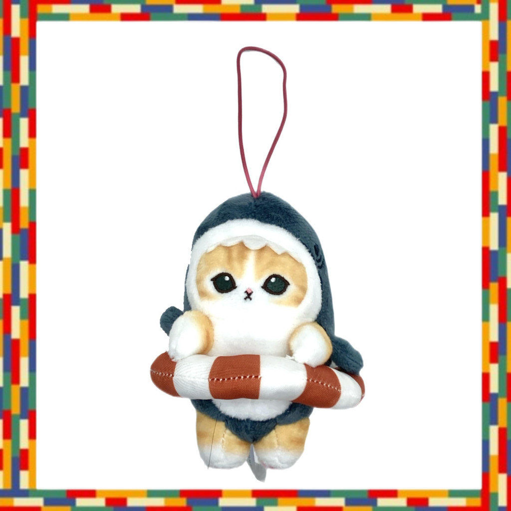 Mofusand Shark Cat & Orca Cat Mascot - Enjoy with Float - Approximately 11cm (Shark Cat)