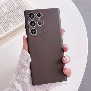 เคสด้านบางเฉียบเหมาะสําหรับ Samsung S26 S25 S24 S23 S22 Ultra Plus FE TPU เปลือกอ่อนโปร่งใสเรียบง่าย