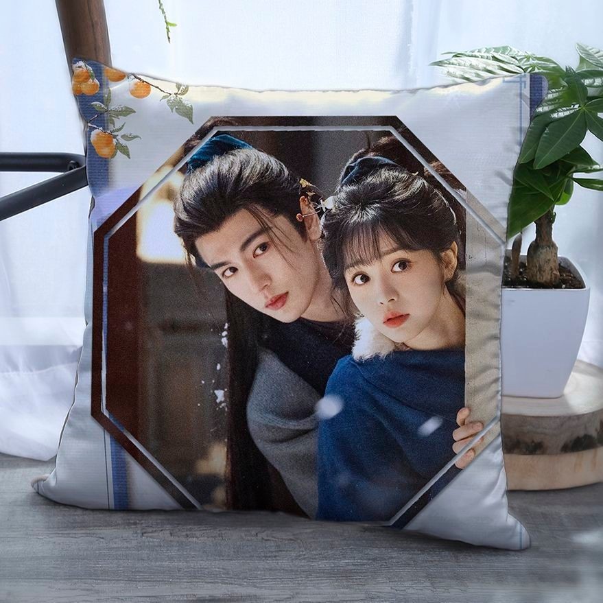 Chasing Yutian Xiwei Zhang Linghe สินค้าหมอนสแควร์เบาะหมอนรถโซฟาเบาะ Nap#逐玉田曦薇张凌赫周边抱枕方形坐靠垫枕头车载沙发午睡靠垫