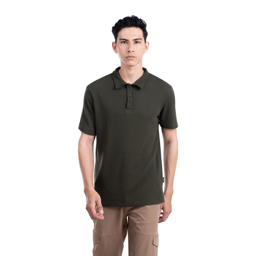 Fadkhera Hayyan เสื้อโปโลมะกอกเสื้อผ้าผู้ชายสมัยใหม่วัสดุพรีเมี่ยมผู้ใหญ่คอปกเสื้อยืดด้านบน