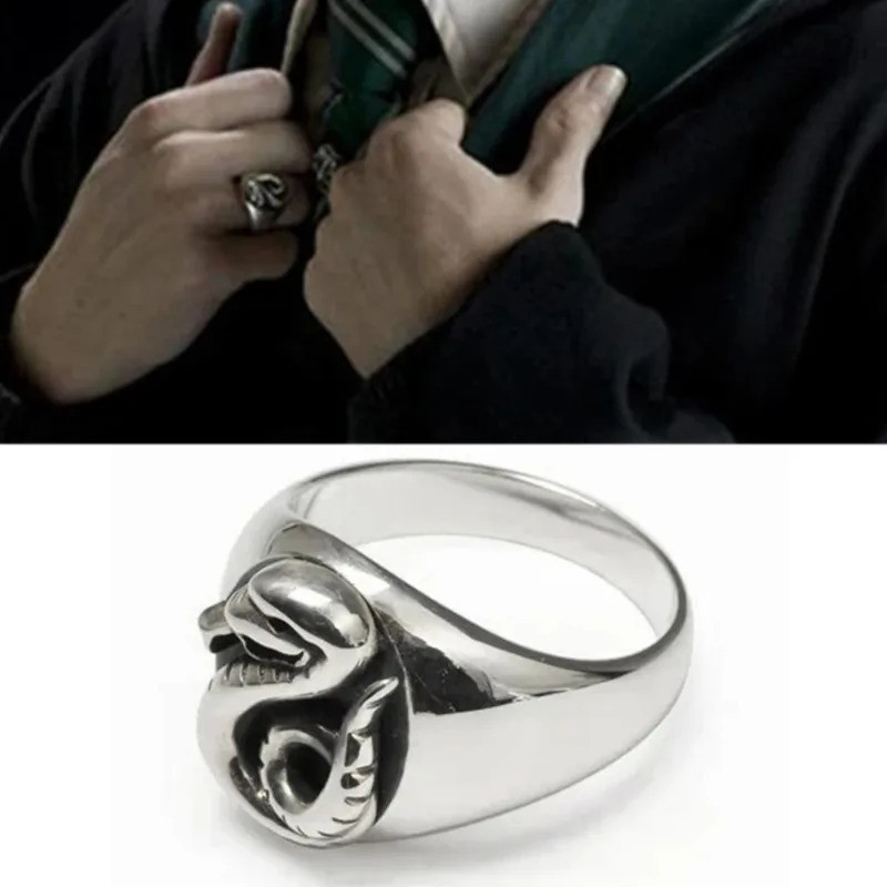 Simple Badge งู Slytherin สำหรับคอสเพลย์และสะสม อุปกรณ์เสริมบทบาทเล่น-unisex pin badge cosplay furry