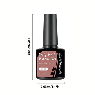 OsNailmall 8 สี Jelly Nail Gel Polish UV LED Soak Off Nail Art Polish Nude สี UV Gel เล็บกึ่งถาวร