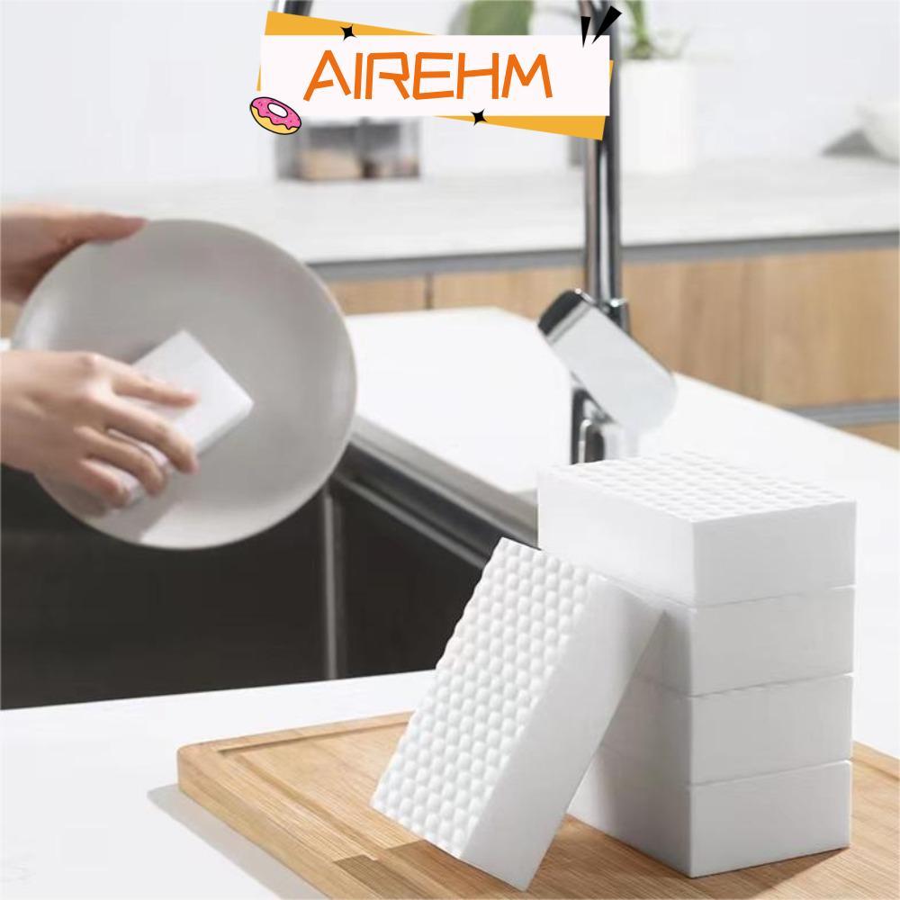 AIRE1HM Magic Sponge Eraser, โฟมฟองน้ําความหนาแน่นสูง, Hygroscopic 10x6x2CM ฟองน้ําทําความสะอาดการปน