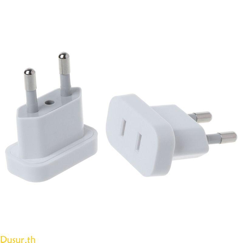 Dusur USA to Europe Travel Charger Plug Power Socket Adapter 4 ปลั๊ก 0 มม