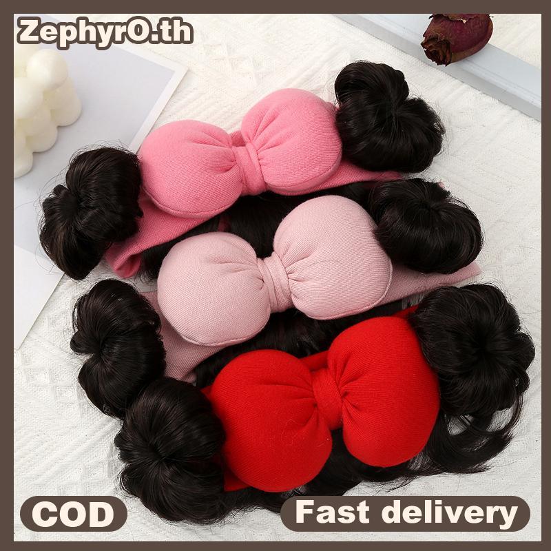 Null แฟชั่นน่ารักเด็กทารกเด็กวิกผมเด็กสาว Bow วิกผม Hairband ทารกแรกเกิดเด็กวัยหัดเดินวิกผมหมวก Hair