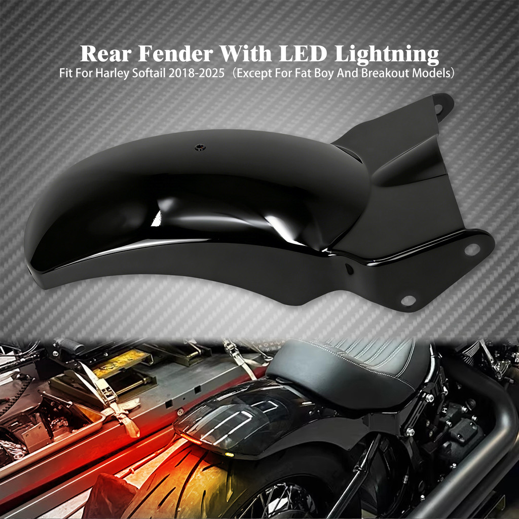 5/บังโคลนหลังมอเตอร์ไซค์สำหรับ Harley Softail Heritage Slim Street Bob FXBB Standard Deuce Sport Gli