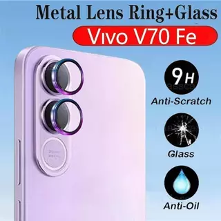 V70FE ฟิล์มกระจกกเลนส์กล้อง ฟิล์มกล้องโลหะ iRon Ring For Vivo V70 FE/V70Elite (4G/5G)ฟิล์มกันรอยกล้อง อลูมิเนียมอัลลอยด์