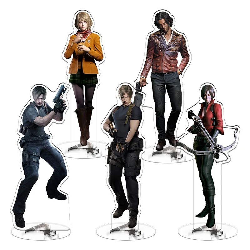 โมเดล Standee Resident Evil 4 RE4 Remake ตกแต่งด้วยตัวละคร Leon Kennedy Ada Wong Ashley Graham ในวัส