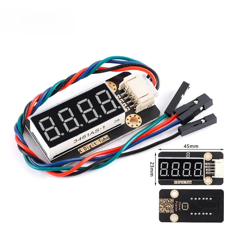 หลอดดิจิตอล 4 บิต TM1650 สี่หลัก 0.36 นิ้ว 0.36" โมดูลหลอดดิจิตอล Cathode ทั่วไป IIC I2C อินเทอร์เฟซ