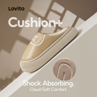 Lovito รองเท้าแตะส้นแบนสําหรับผู้หญิงแบบลําลอง LFAS4017