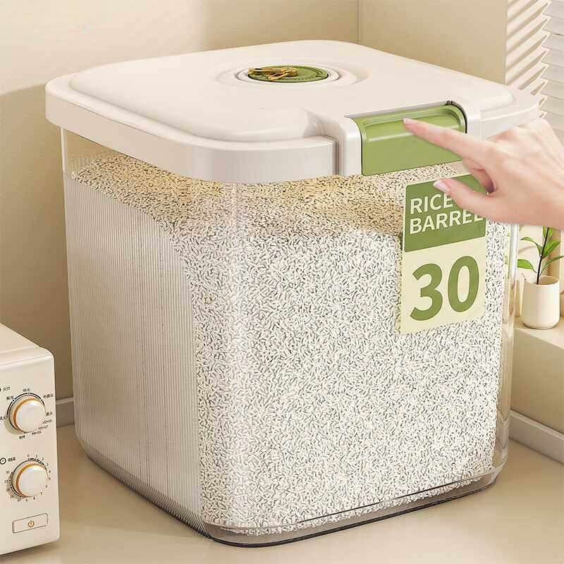 Win ถังใส่ข้าวสาร 10L ถังเก็บข้าวสาร กล่องเก็บอาหารแห้ง มีฝาเลื่อนเปิด-ปิด กันแมลง