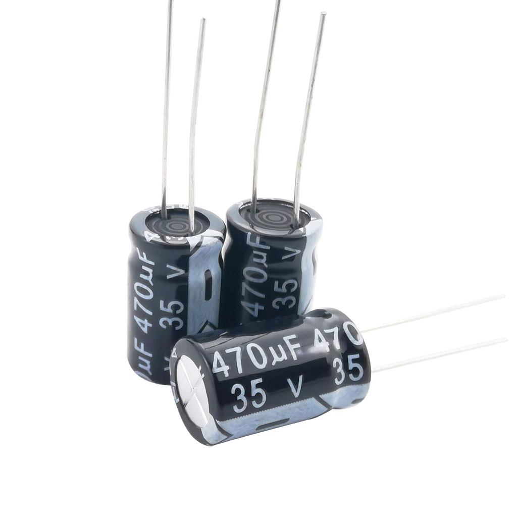 YUNGUI 20pcs 470uF 35V Capacitor,470uf Electrolytic Capacitors อลูมิเนียม Radial Leads Polarized Cap