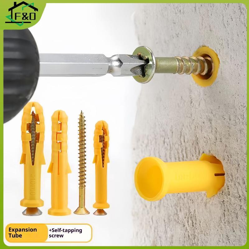 F&O 10/25/50 ชิ้นสกรูแตะตัวเองชุดสกรูขยายสแตนเลสเคล็ดลับข้าม Wall Anchors และสกรูสําหรับ Drywall