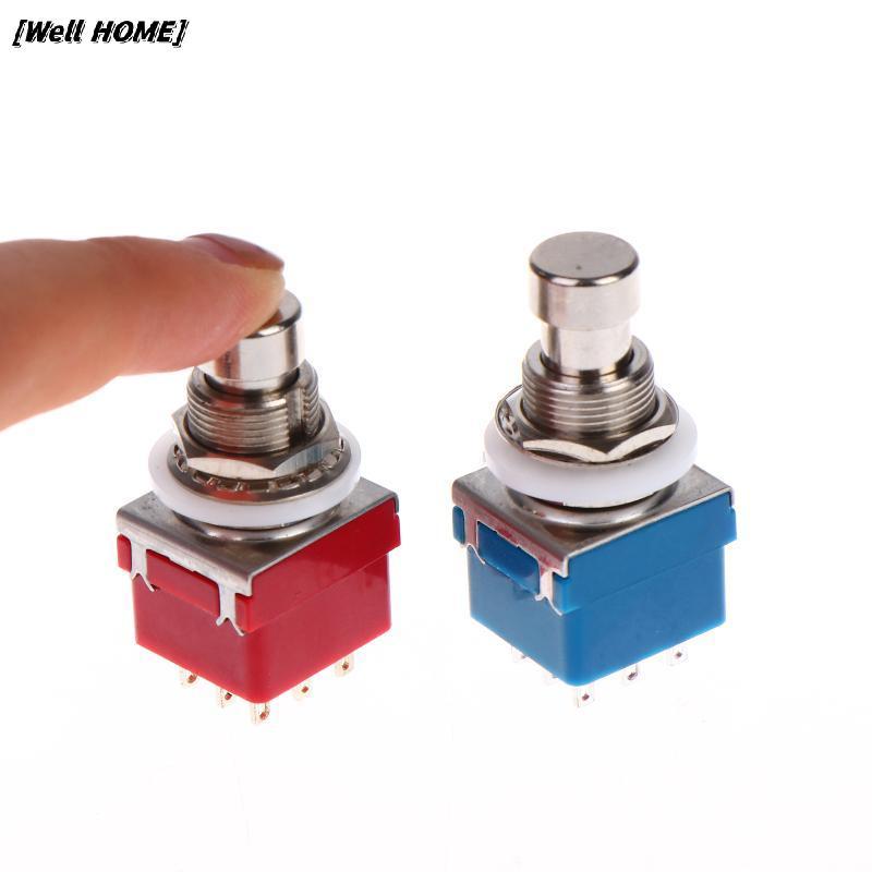 [Well HOME] 1/3 ชิ้นปุ่ม Direct Conversion Switch 9 Pin 3PDT Latching Guitar Switch Guitar Effects P