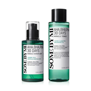 Some By Mi Set 2 Item AHA-BHA-PHA 30 Days Miracle Toner 150ml + Serum 50ml ซัมบายมี เซตผลัดเซลล์ผิว.