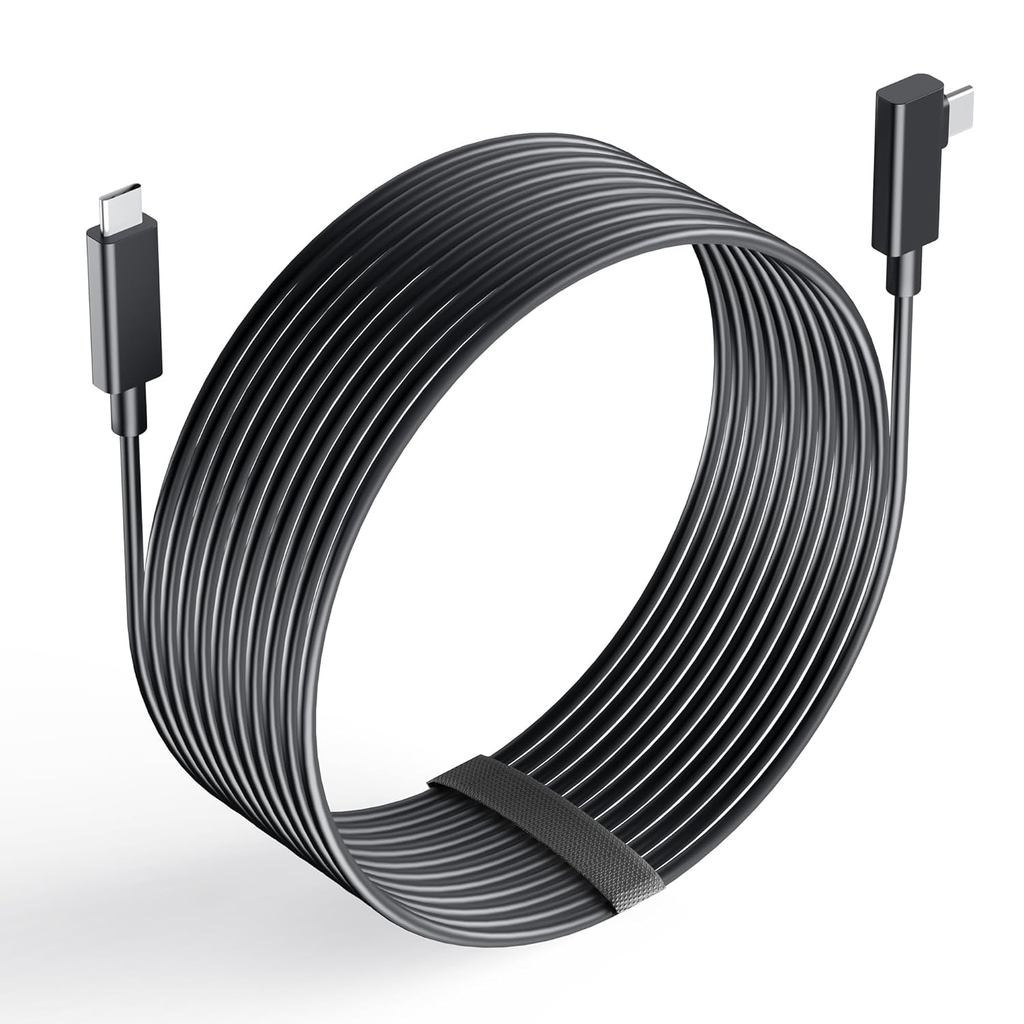 สายเชื่อมต่อไฟเบอร์ออปติก 16FT สําหรับ Meta Quest 3S/Quest 3/Oculus Quest 2/Pro to PC VR, USB 3.1 Ty