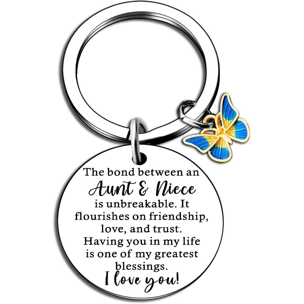Ibiwe Niece ของขวัญจากป้าของขวัญสําหรับป้าที่ดีที่สุดวันแม่ Ever ของขวัญสําหรับป้าจาก Niece พวงกุญแจ